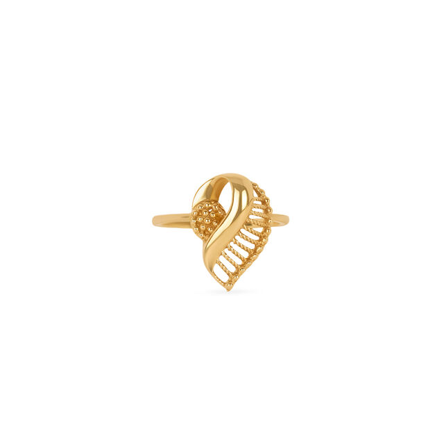 Sublime Yellow Gold Conch Finger Ring 