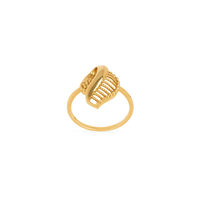 Sublime Yellow Gold Conch Finger Ring 3