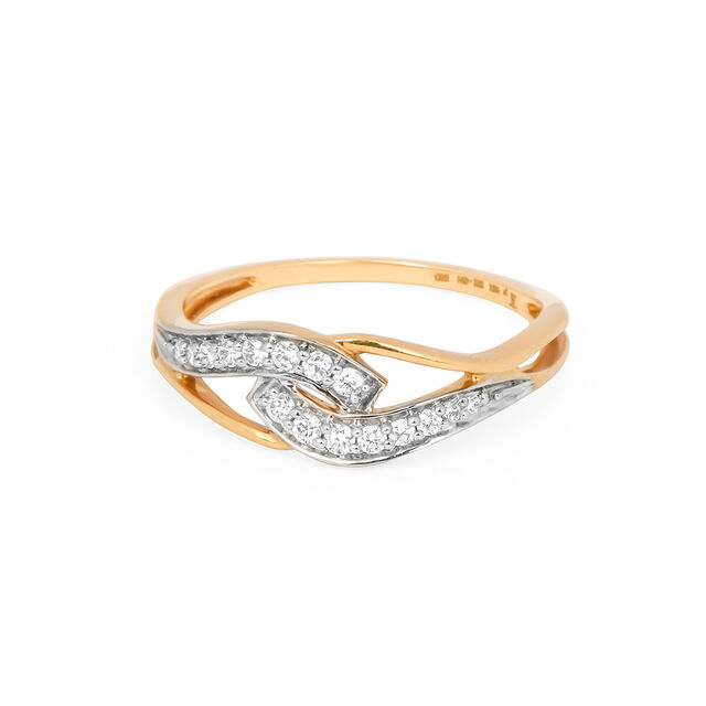 Dazzling 18 Karat Yellow Gold And Diamond Interlock Ring,,hi-res 2