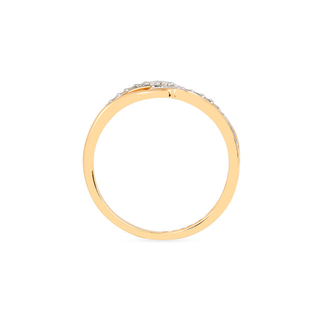 Dazzling 18 Karat Yellow Gold And Diamond Interlock Ring 4