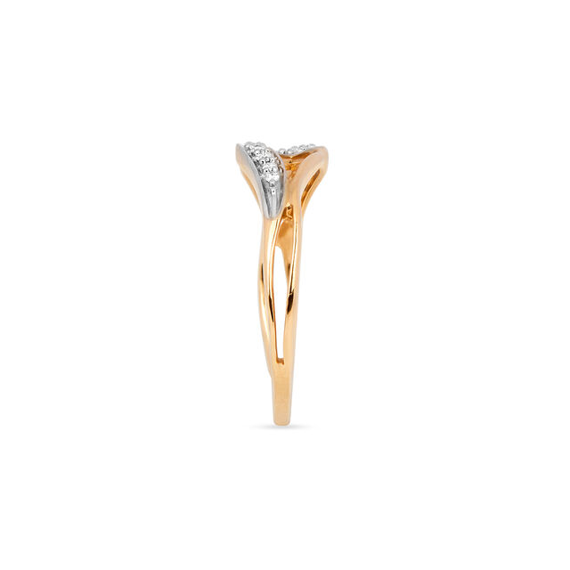 Dazzling 18 Karat Yellow Gold And Diamond Interlock Ring 5