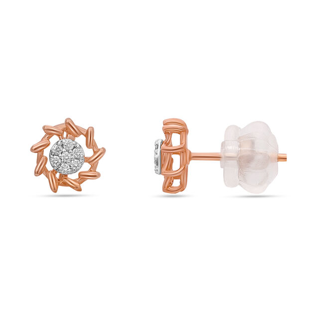 Tanishq 18 KT Diamond Pendant and Earrings Set for Women 5