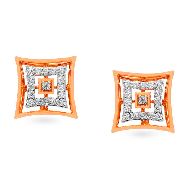 Tanishq 18KT Diamond Pendant and Earrings Set for Women 3