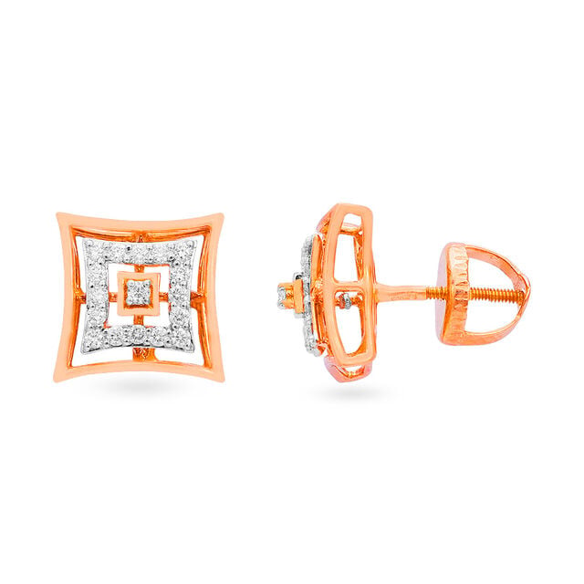 Tanishq 18KT Diamond Pendant and Earrings Set for Women 4