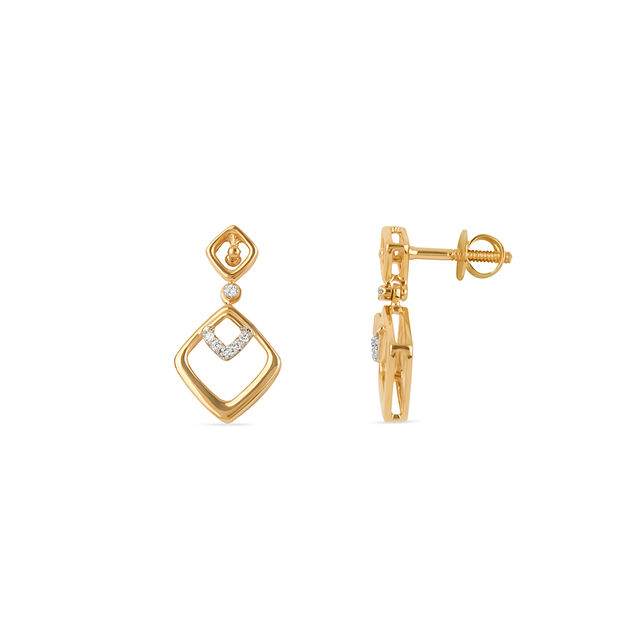 Tanishq 18KT Diamond Earrings for Women 2