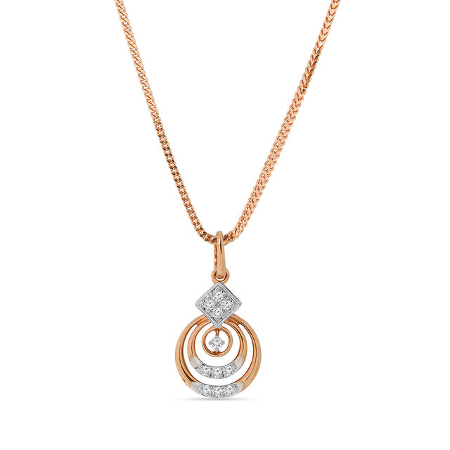 Tanishq 18KT Diamond Pendant for Women 
