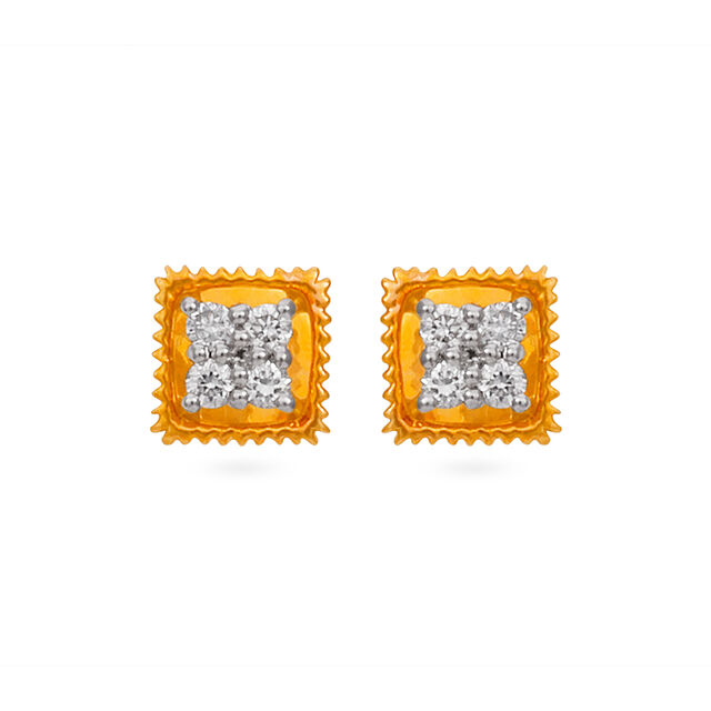 Tanishq 18KT Diamond Earrings for Women 