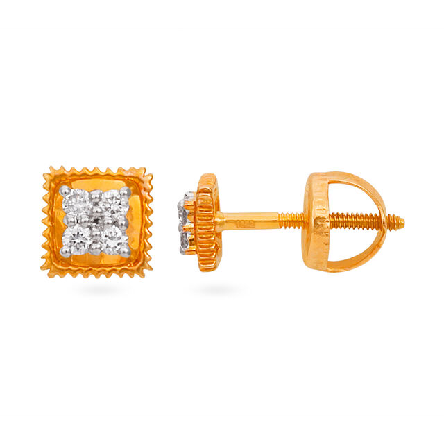Tanishq 18KT Diamond Earrings for Women 2
