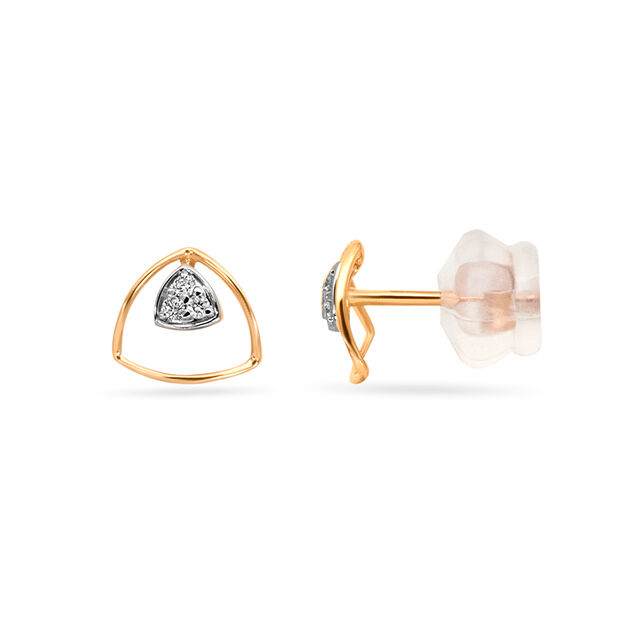 Tanishq 18KT Diamond Earrings for Women 2