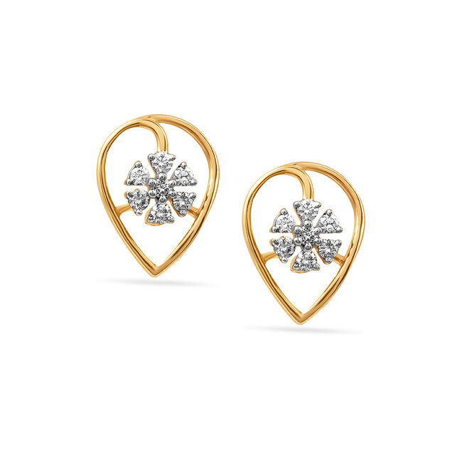 Tanishq 18KT Diamond Earrings for Women 