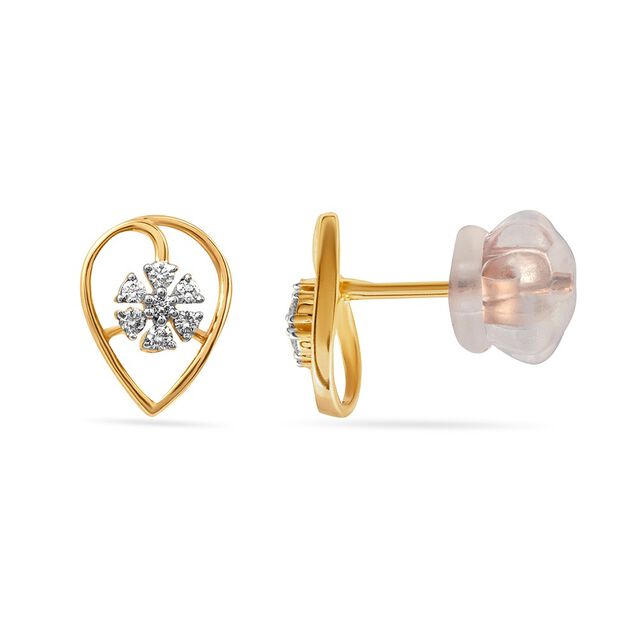 Tanishq 18KT Diamond Earrings for Women 2