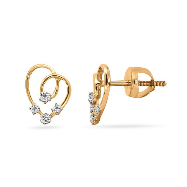 Tanishq 18KT Diamond Earrings for Women 2