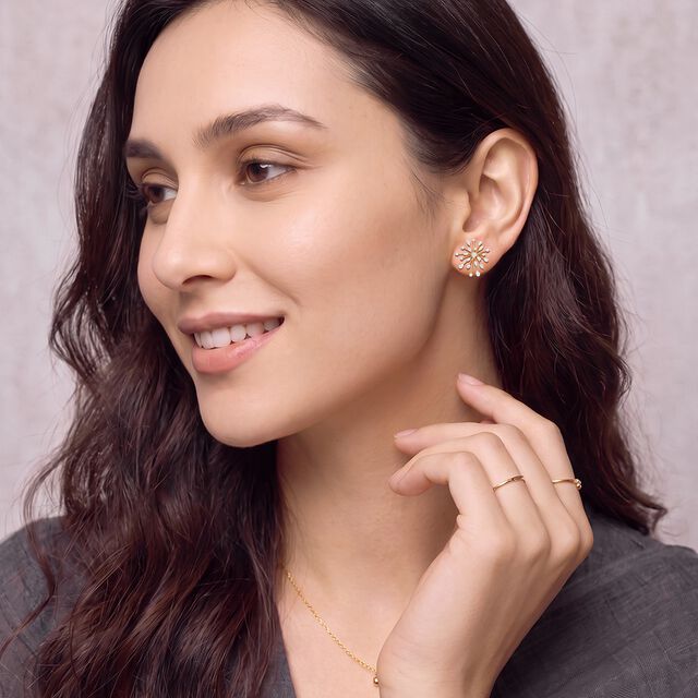 Tanishq 18KT Diamond Earrings for Women 2