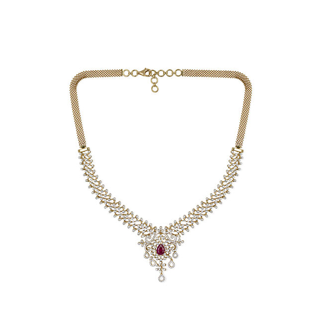Tanishq 18KT Diamond Necklace for Women 