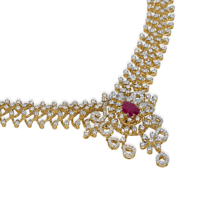 Tanishq 18KT Diamond Necklace for Women 2