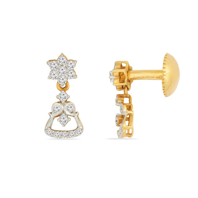 Tanishq 18KT Diamond Neckwear with Earrings for Women 6