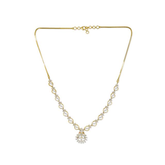 Tanishq 18KT Diamond Necklace for Women 