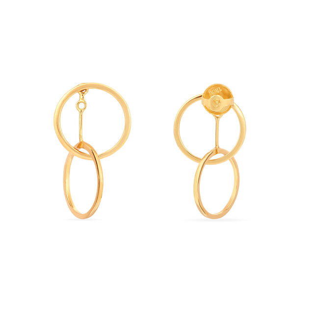Mia Glintz by Tanishq 18KT Yellow Gold Drop Earrings 4