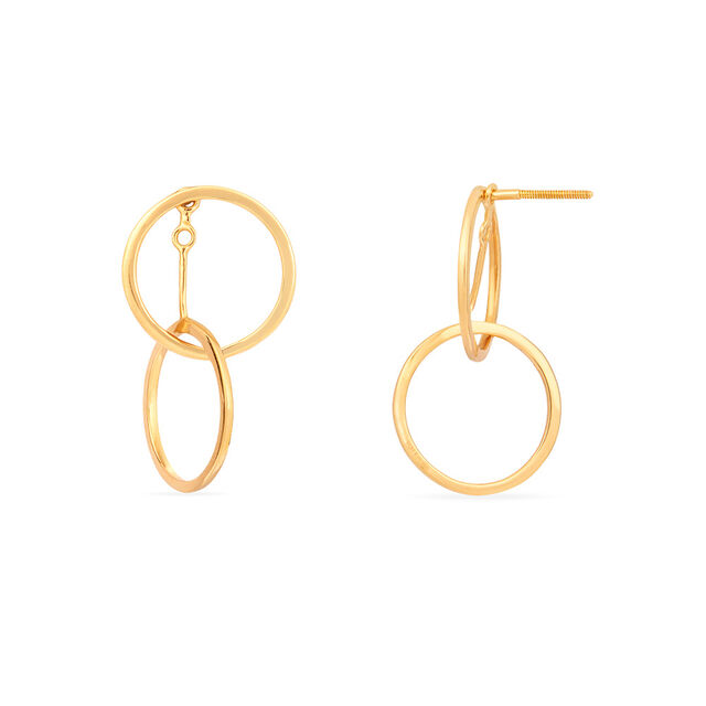 Mia Glintz by Tanishq 18KT Yellow Gold Drop Earrings 5