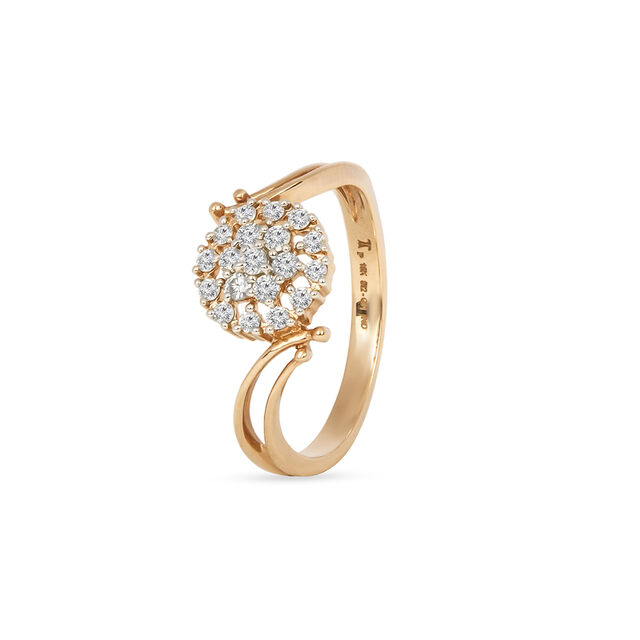 Exquisite Floral Diamond Ring in White and Rose Gold,,hi-res 3