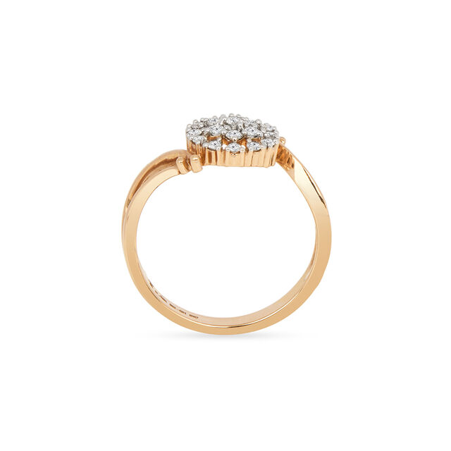 Exquisite Floral Diamond Ring in White and Rose Gold 4