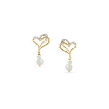 Dual-Heart Diamond Studs