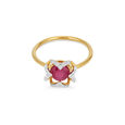 Floral Ruby Diana Ring 