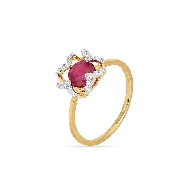 Floral Ruby Diana Ring 2