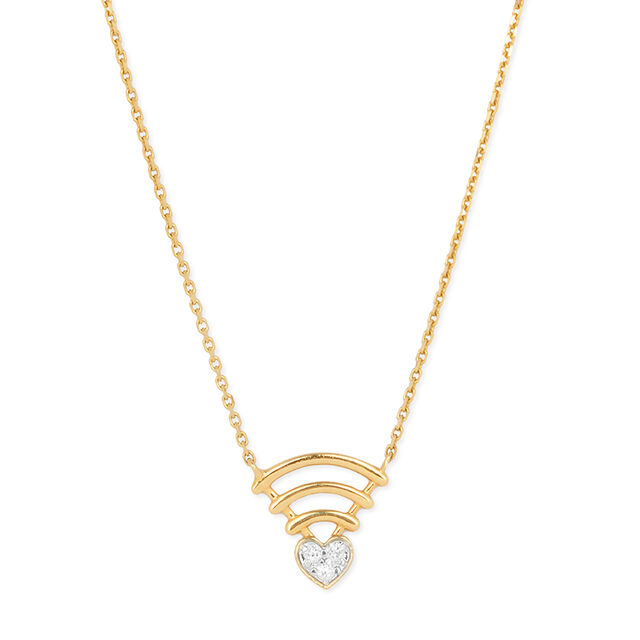 Mia 18KT Diamond Pendant with Chain for Women 