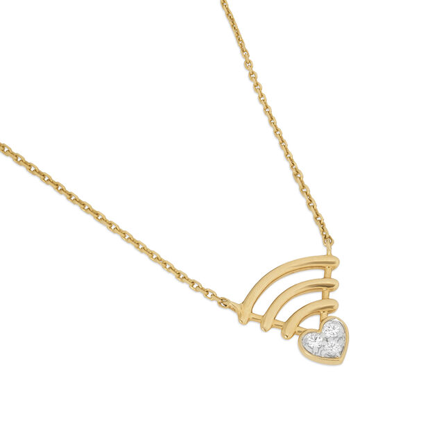 Mia 18KT Diamond Pendant with Chain for Women 2