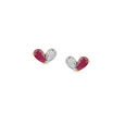 Toi-Moi Ruby Heart Studs 