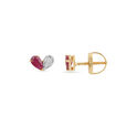 Toi-Moi Ruby Heart Studs 2