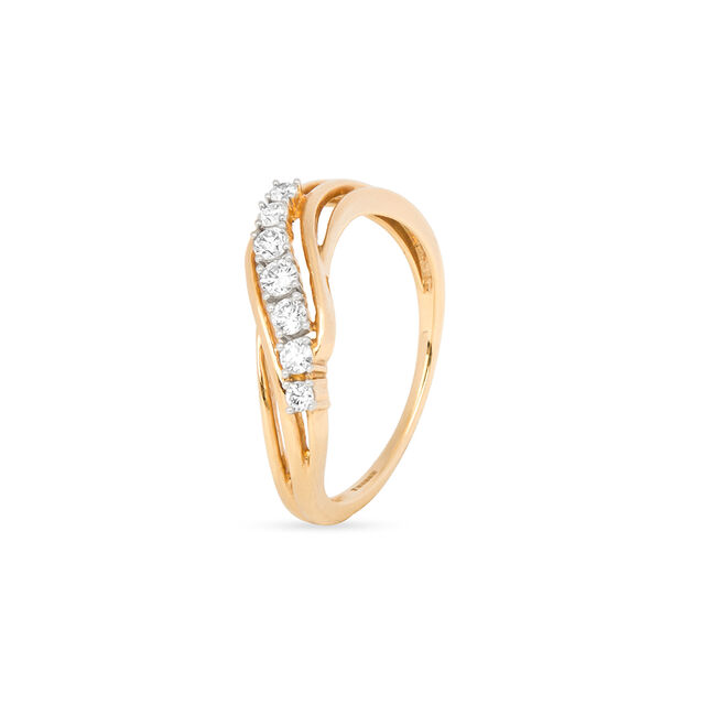 Slender Wavy Diamond Ring 3
