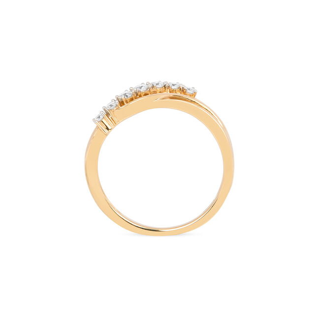 Slender Wavy Diamond Ring 4