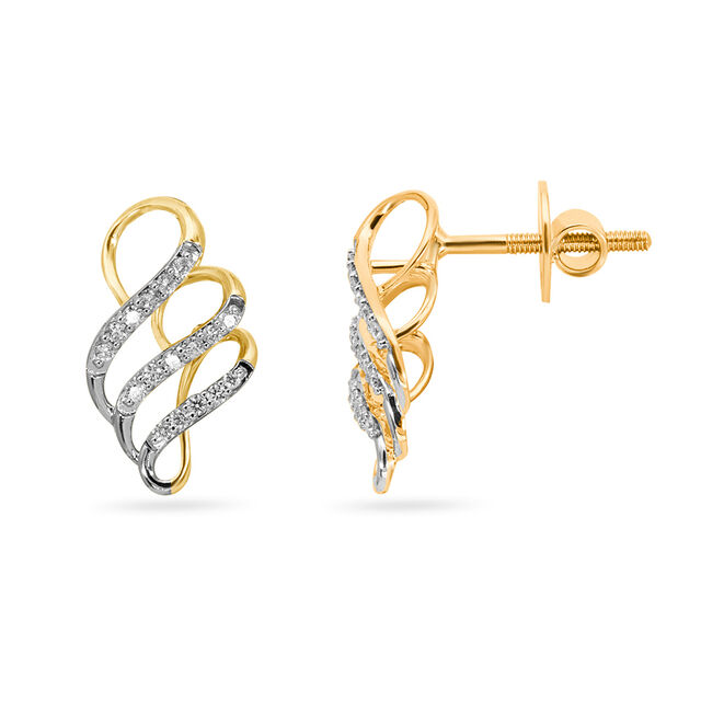 Tanishq 18KT Diamond Earrings for Women 2