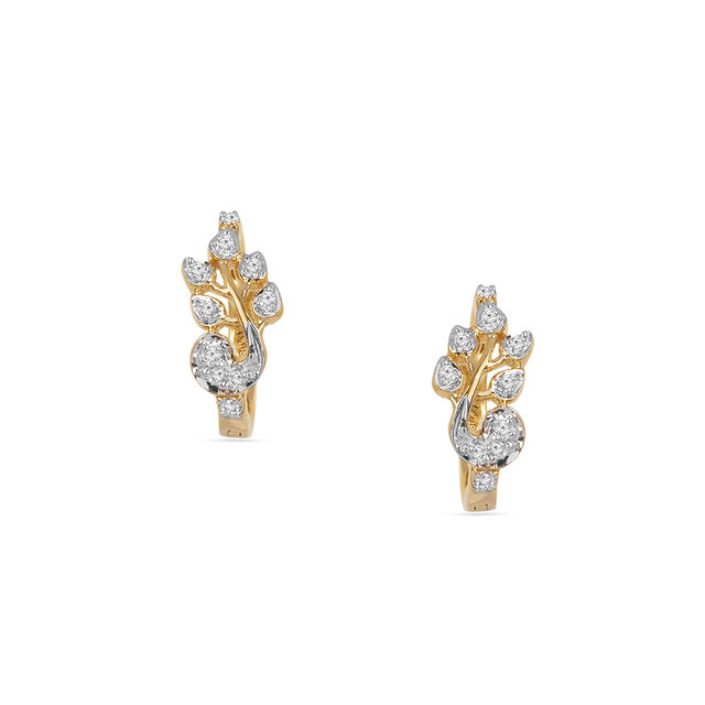 Fancy Vine- Inspired Diamond Hoop Earrings,,hi-res 