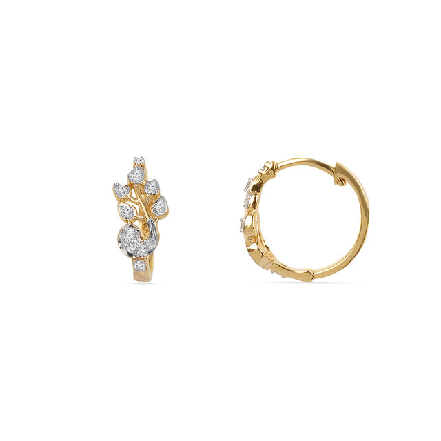 Fancy Vine- Inspired Diamond Hoop Earrings,,hi-res 2