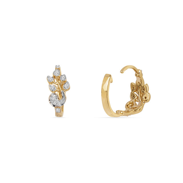 Fancy Vine- Inspired Diamond Hoop Earrings,,hi-res 3