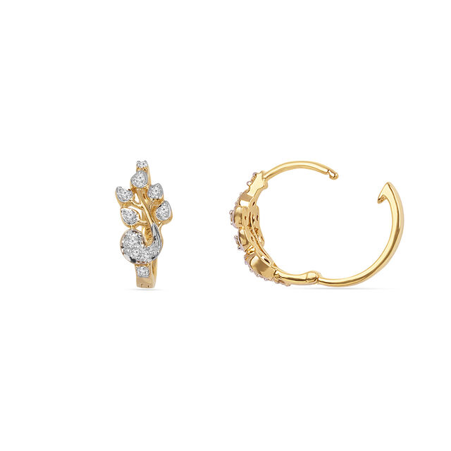 Fancy Vine- Inspired Diamond Hoop Earrings 4