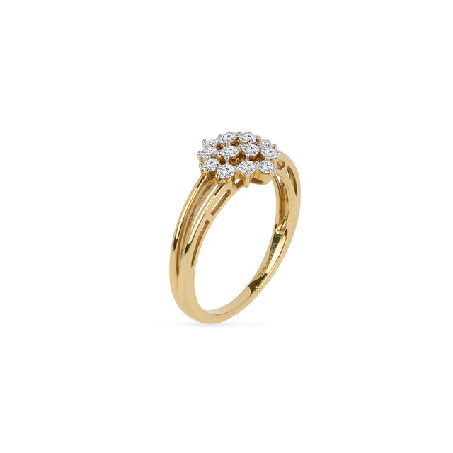 Spangled 18 Karat Yellow Gold And Diamond Floral Ring,,hi-res 2