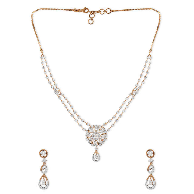 Dazzling Elegance Diamond Necklace Set 