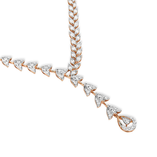 Radiant Diamond Leaf Necklace Set 2