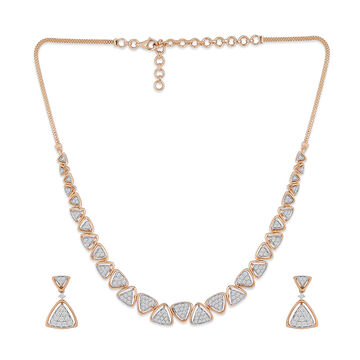 Tanishq 18KT Diamond Necklace Set for Women
