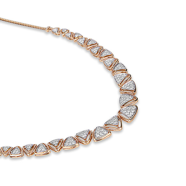 Tanishq 18KT Diamond Necklace Set for Women 3