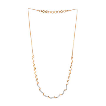 Tanishq 18 KT Diamond Wave Necklace for Women