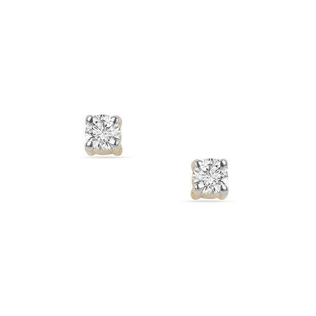 Classic Single Stone Diamond Stud Earrings 