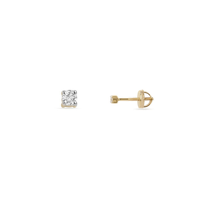 Classic Single Stone Diamond Stud Earrings 2