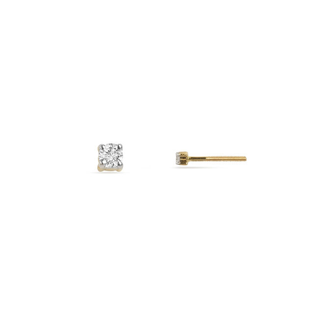 Classic Single Stone Diamond Stud Earrings 4