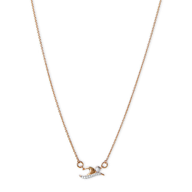 Tanishq 18KT Diamond Pendant with Chain for Women 2