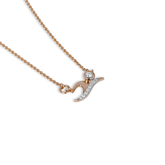 Tanishq 18KT Diamond Pendant with Chain for Women 3
